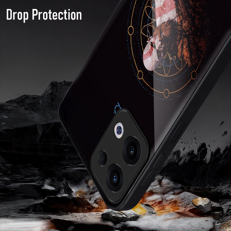 Oppo Reno 13 5G Premium Acrylic Shockproof Glass Back Case (Valdra)