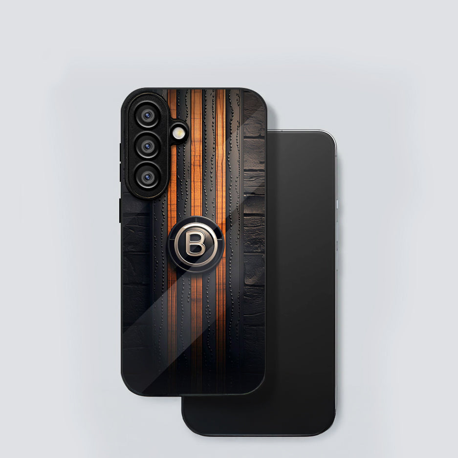 Samsung Galaxy A56 Premium Acrylic Shockproof Glass Back Case (BlackEdition)