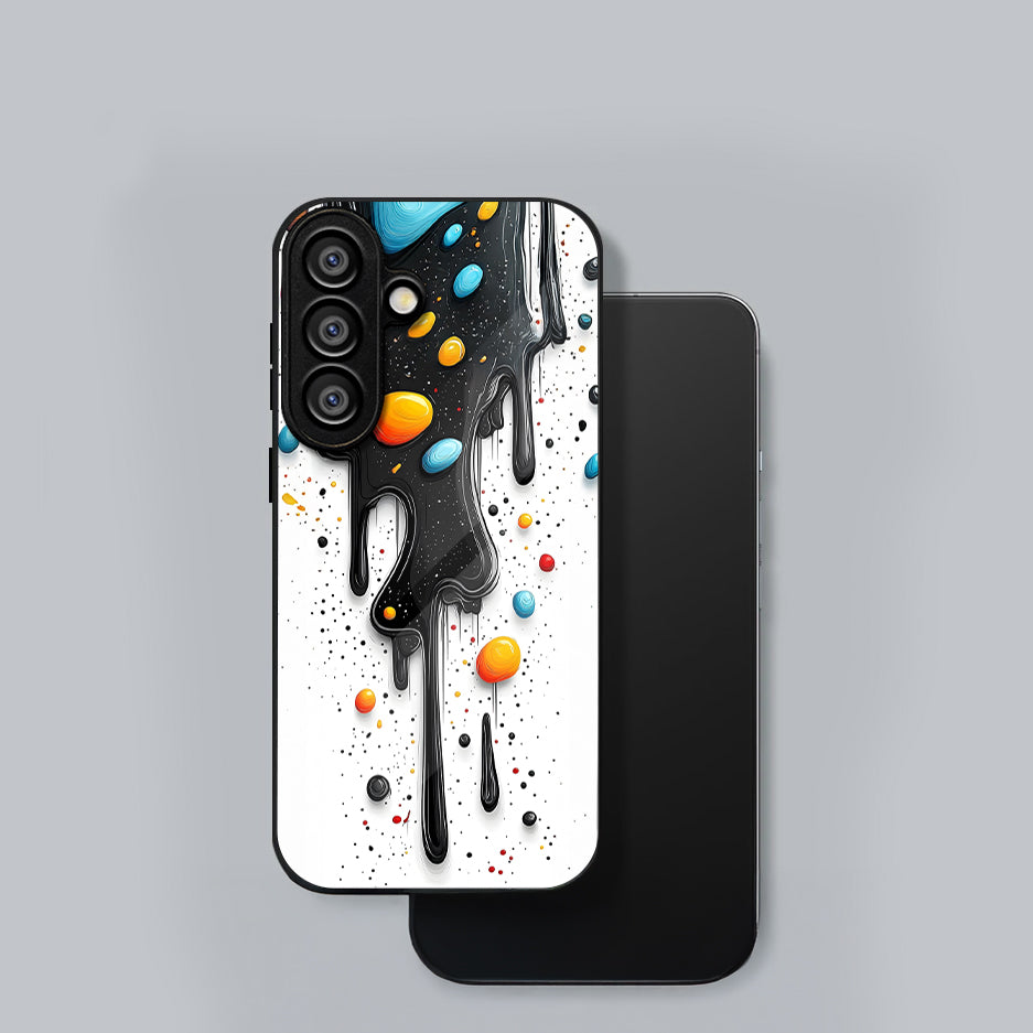 Samsung Galaxy A56 5G Premium Acrylic Shockproof Glass Back Case (Liquid Colour)