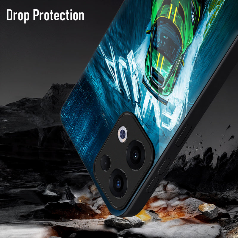 Oppo Reno 13 5G Premium Acrylic Shockproof Glass Back Case (Nitron)