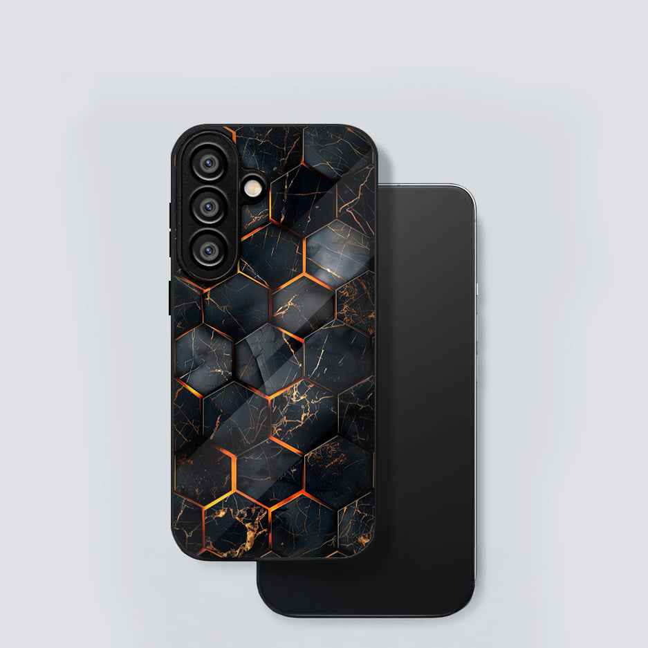 Samsung Galaxy A56 Premium Acrylic Shockproof Glass Back Case (FireGrid)