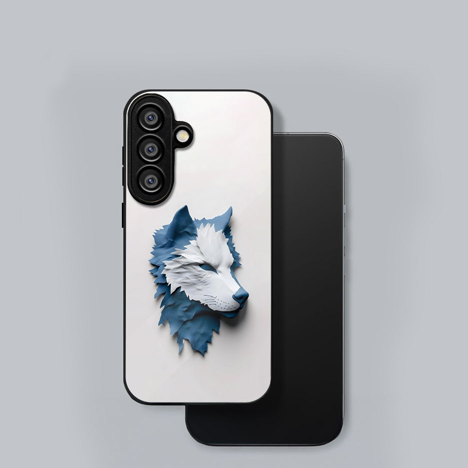 Samsung Galaxy A56 5G Premium Acrylic Shockproof Glass Back Case (Blue Wolf)