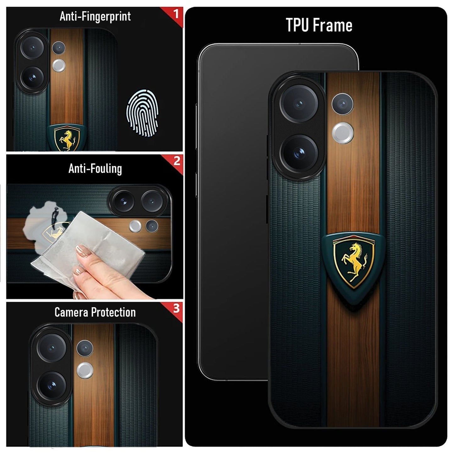 Vivo V60 5G Premium Acrylic Shockproof Glass Back Case (Royal Roadster)