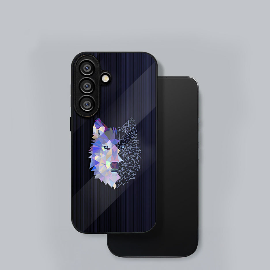 Samsung Galaxy A56 5G Premium Acrylic Shockproof Glass Back Case (Diamond Wolf)