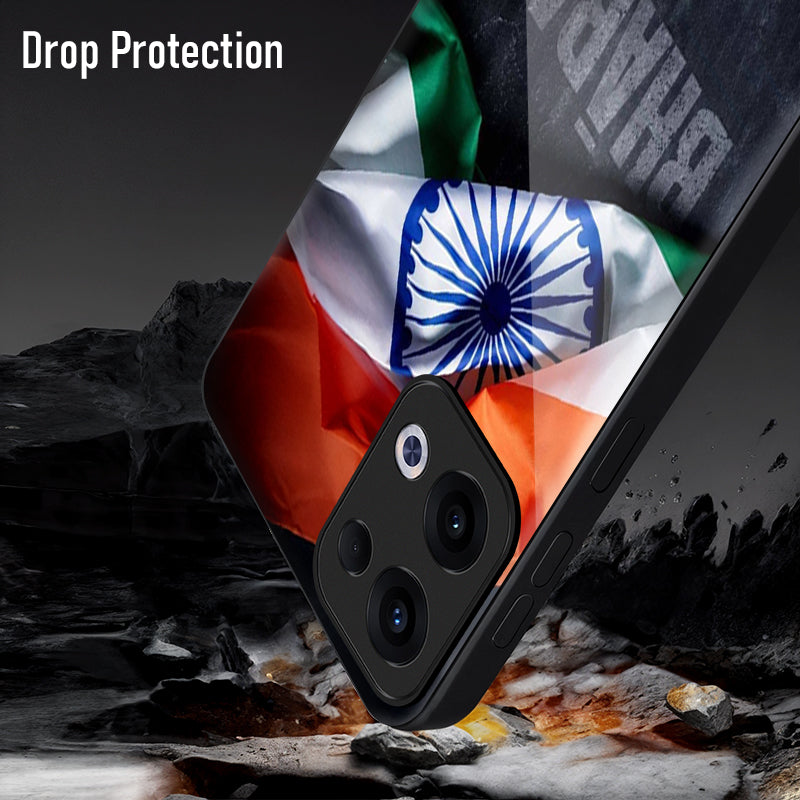 Oppo Reno 13 5G Premium Acrylic Shockproof Glass Back Case (Bharat)