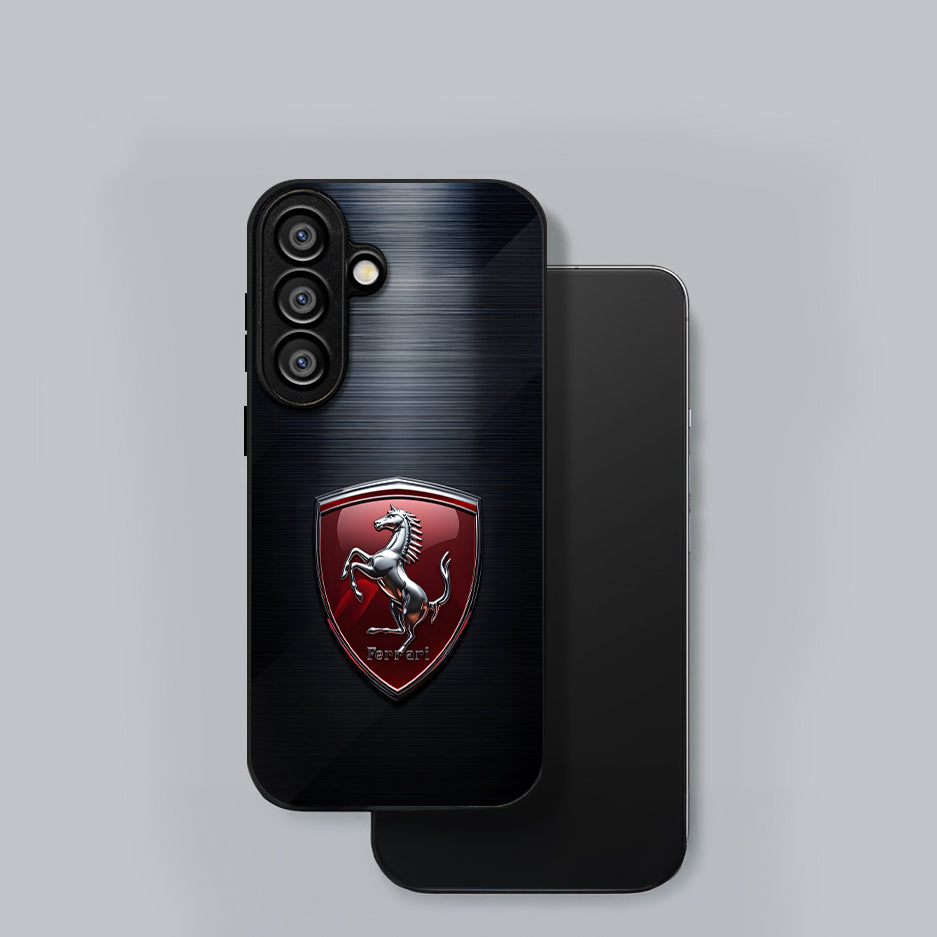 Samsung Galaxy A56 5G Premium Acrylic Shockproof Glass Back Case (Red Ferrari)