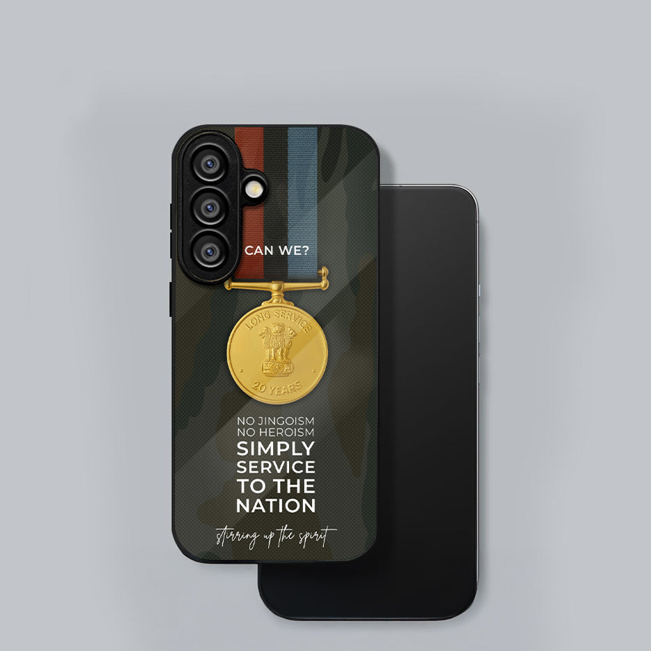 Samsung Galaxy A36 5G Premium Acrylic Shockproof Glass Back Case (Army Badge)