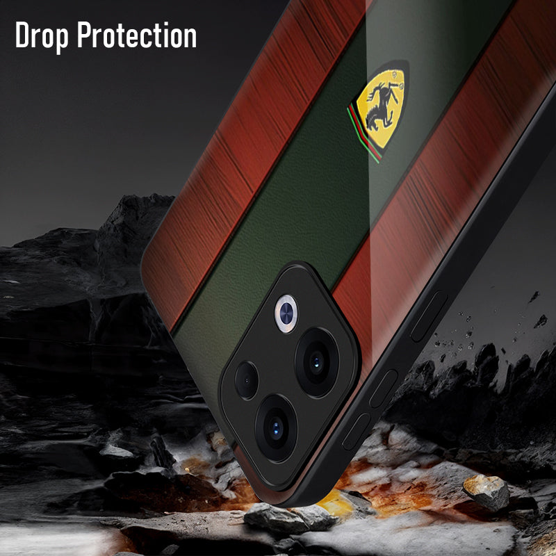 Oppo Reno 13 5G Premium Acrylic Shockproof Glass Back Case (Ironhorse)