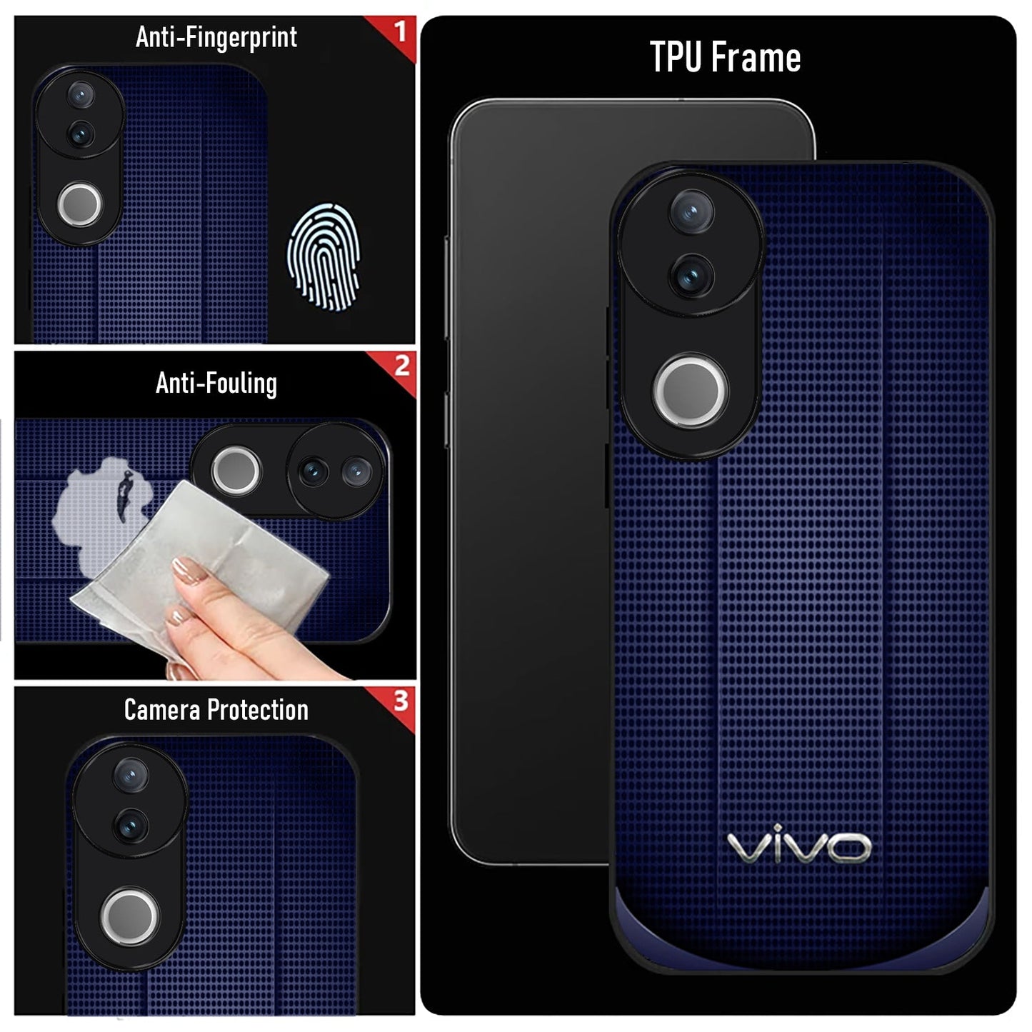 Vivo V50 5G Premium Acrylic Shockproof Glass Back Case (Vivo Armor)