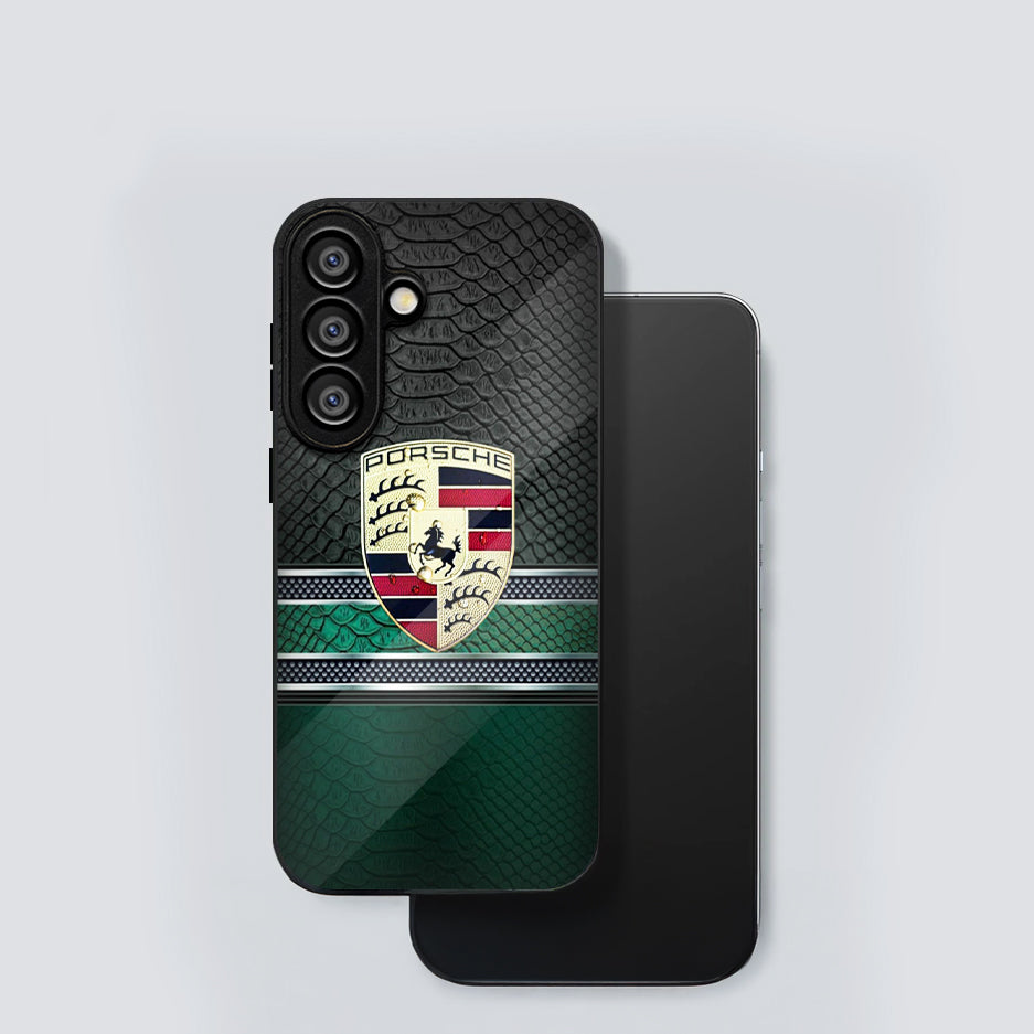 Samsung Galaxy A56 Premium Acrylic Shockproof Glass Back Case (Porsche Prestige)