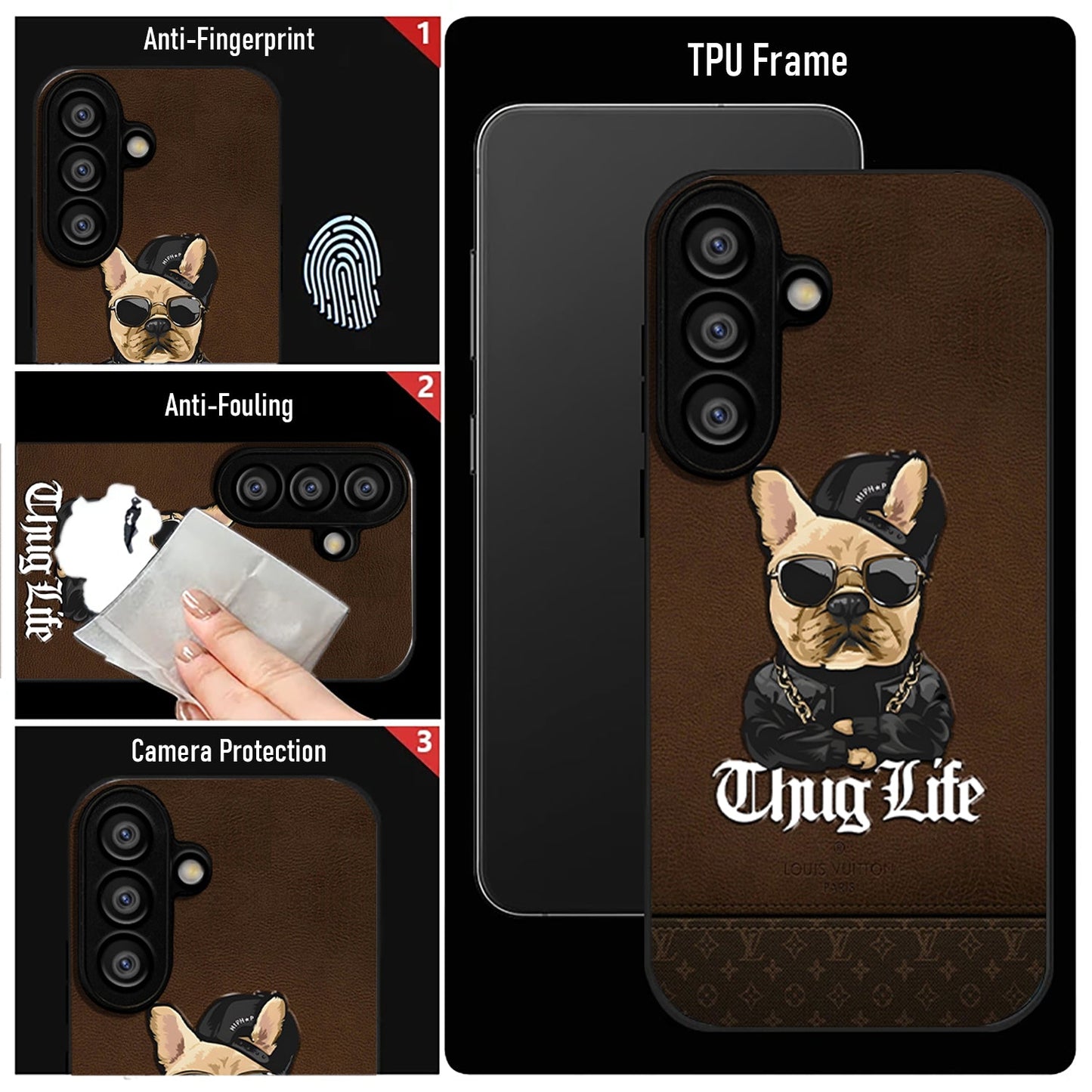 Samsung Galaxy A56 Premium Acrylic Shockproof Glass Back Case (Thug Life)