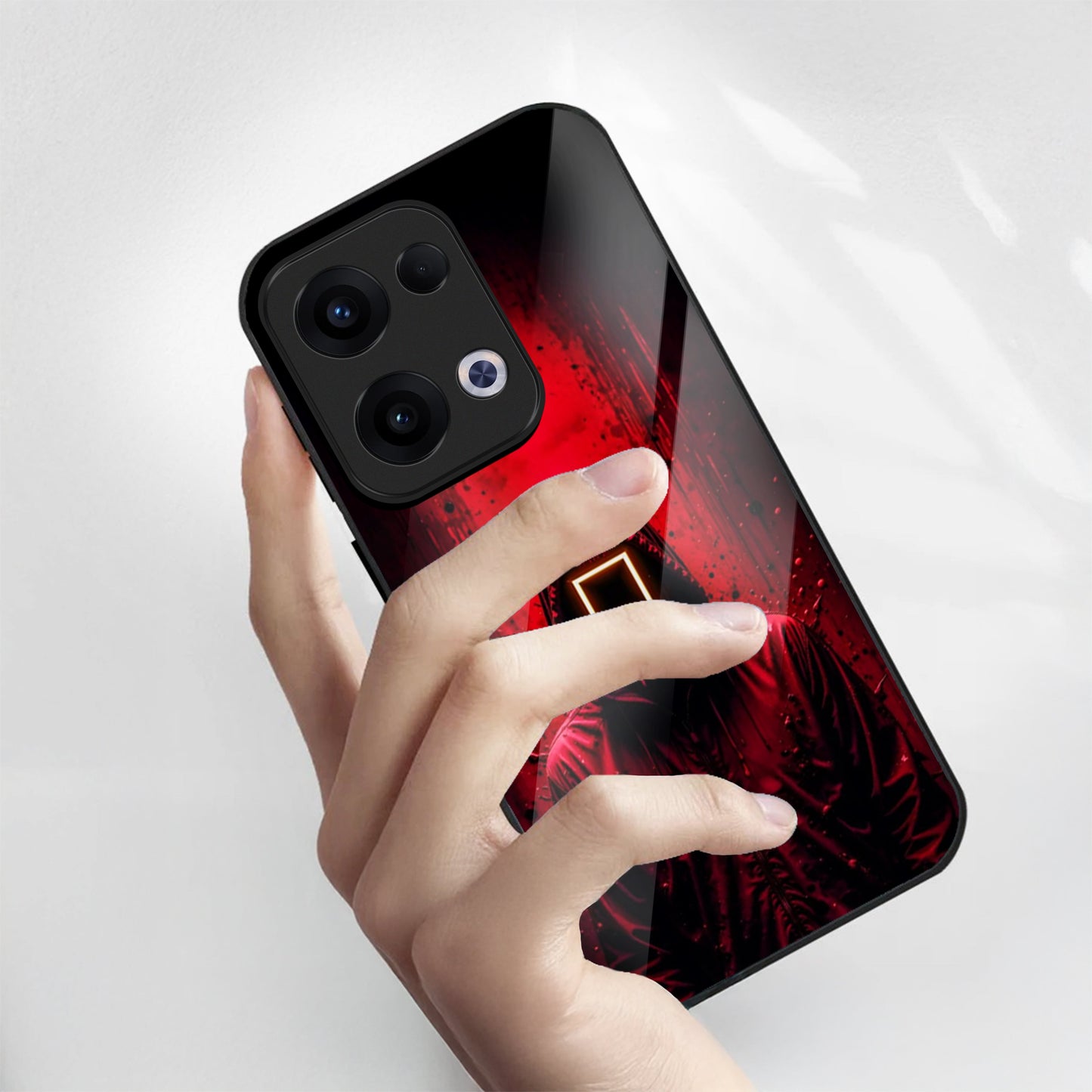 Oppo Reno 13 5G Premium Acrylic Shockproof Glass Back Case (Squid Game)