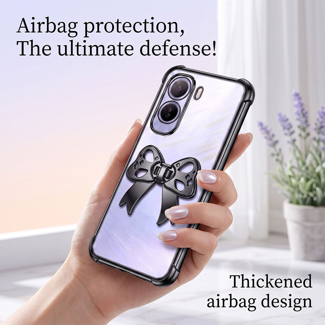 Vivo T5 Pro 5G Stylish Bow Knot Transparent Shockproof Airbag Phone Case