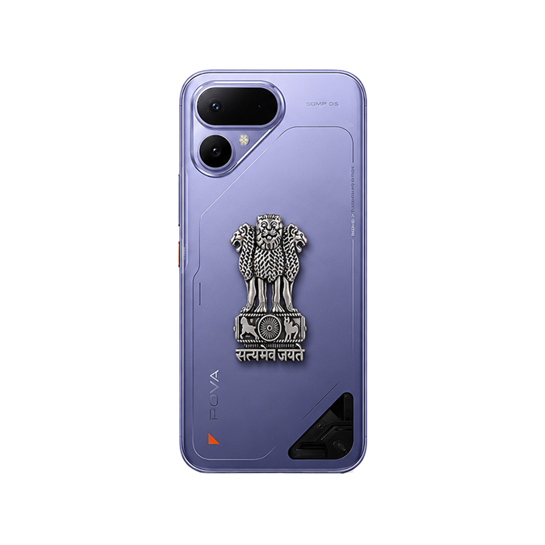 Tecno Pova Curve 2 5G Compatible Satyamev Jayate 3D Metal Emblem Sticker