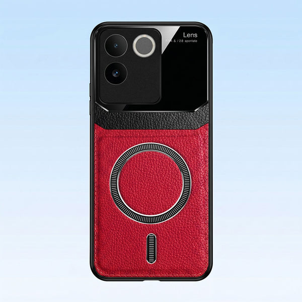 Vivo T2 Pro 5G Premium Magsafe Magnetic Leather Lens Protective Case