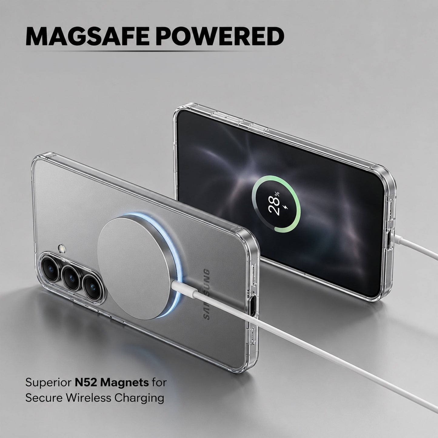 Samsung Galaxy S25 FE 5G Clear Anti-Yellow MagSafe Protective Case