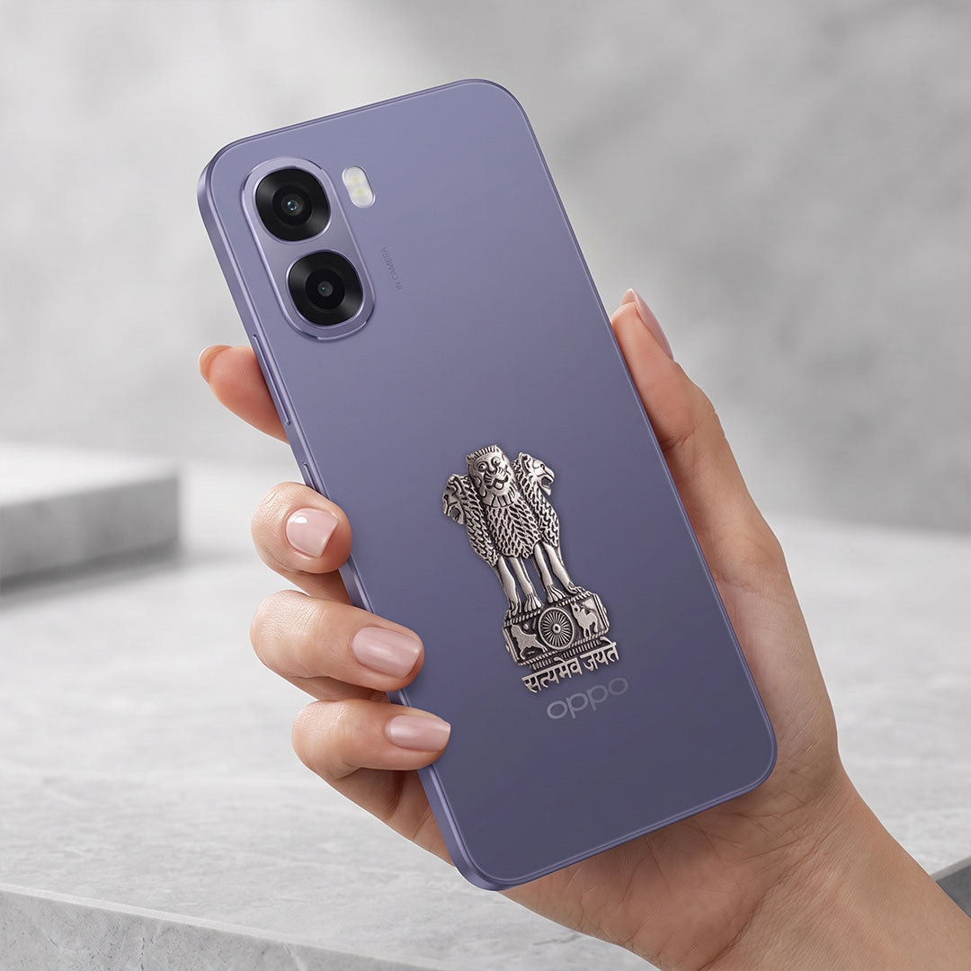 OPPO A6s 5G Compatible Satyamev Jayate 3D Metal Emblem Sticker