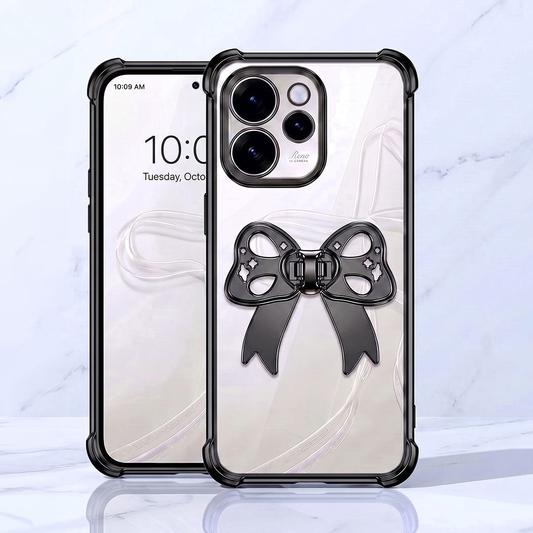 Oppo Reno 15 Pro Mini 5G Stylish Bow Knot Transparent Shockproof Airbag Phone Case
