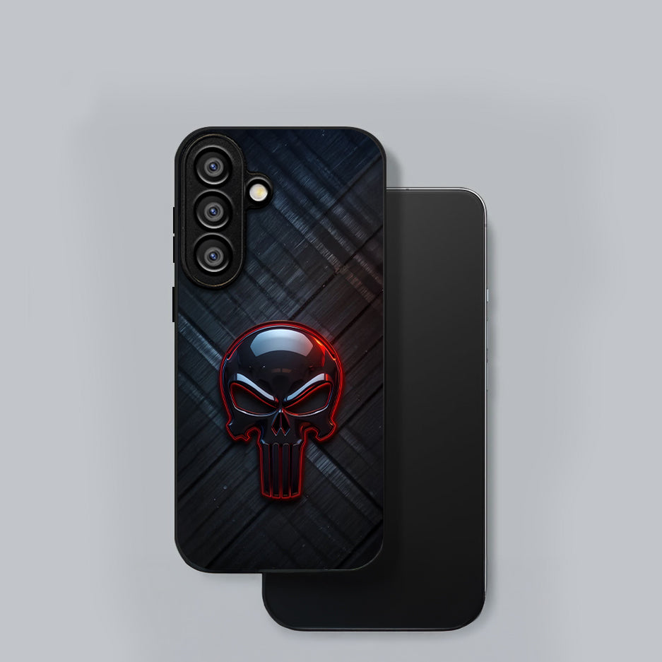 Samsung Galaxy A56 Premium Acrylic Shockproof Glass Back Case (Power Skull)