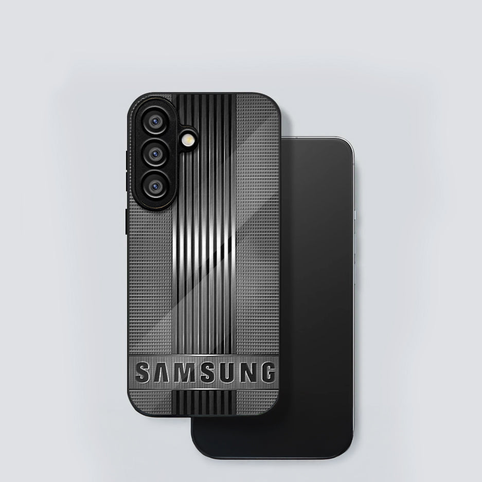 Samsung Galaxy A56 Premium Acrylic Shockproof Glass Back Case (BlackAura)