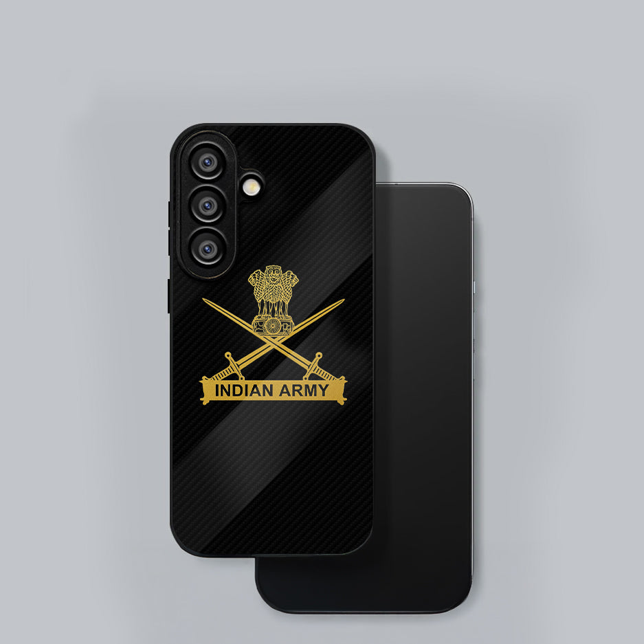 Samsung Galaxy A56 5G Premium Acrylic Shockproof Glass Back Case (Indian Army)