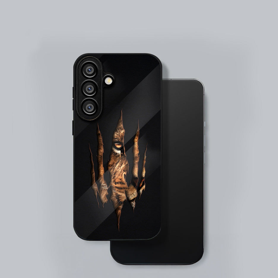 Samsung Galaxy A36 Premium Acrylic Shockproof Glass Back Case (Hidden Tiger)