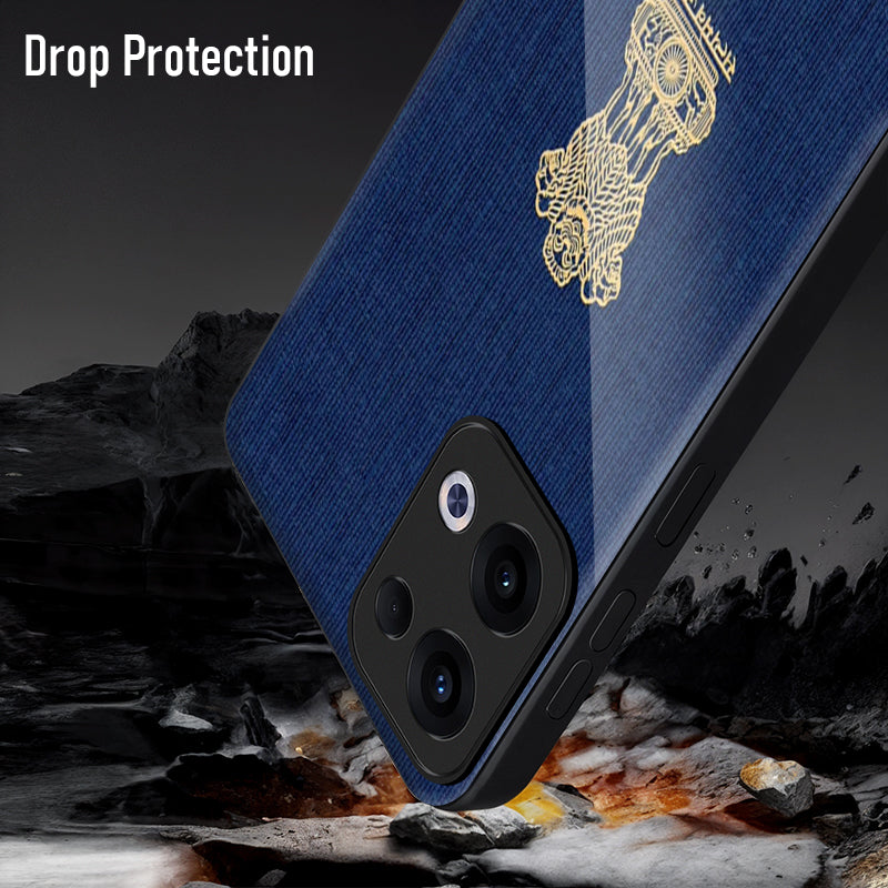 Oppo Reno 13 5G Premium Acrylic Shockproof Glass Back Case (Nation Pride)