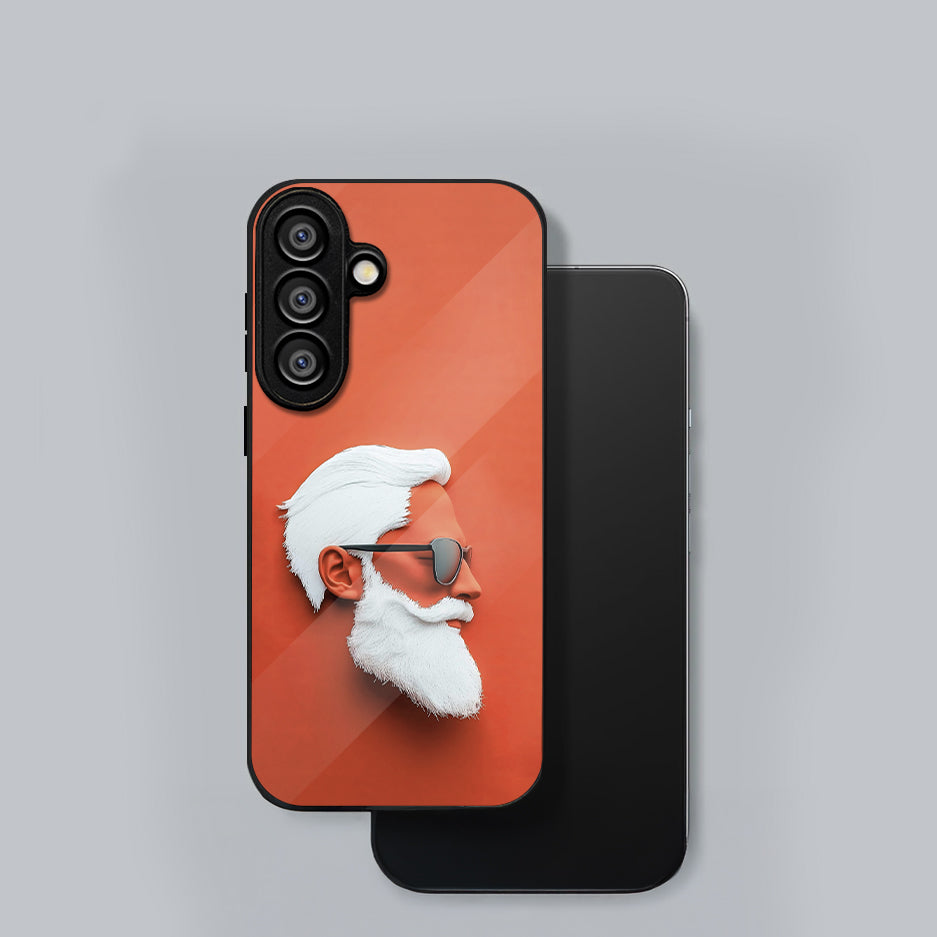 Samsung Galaxy A56 Premium Acrylic Shockproof Glass Back Case (Beard Boss)