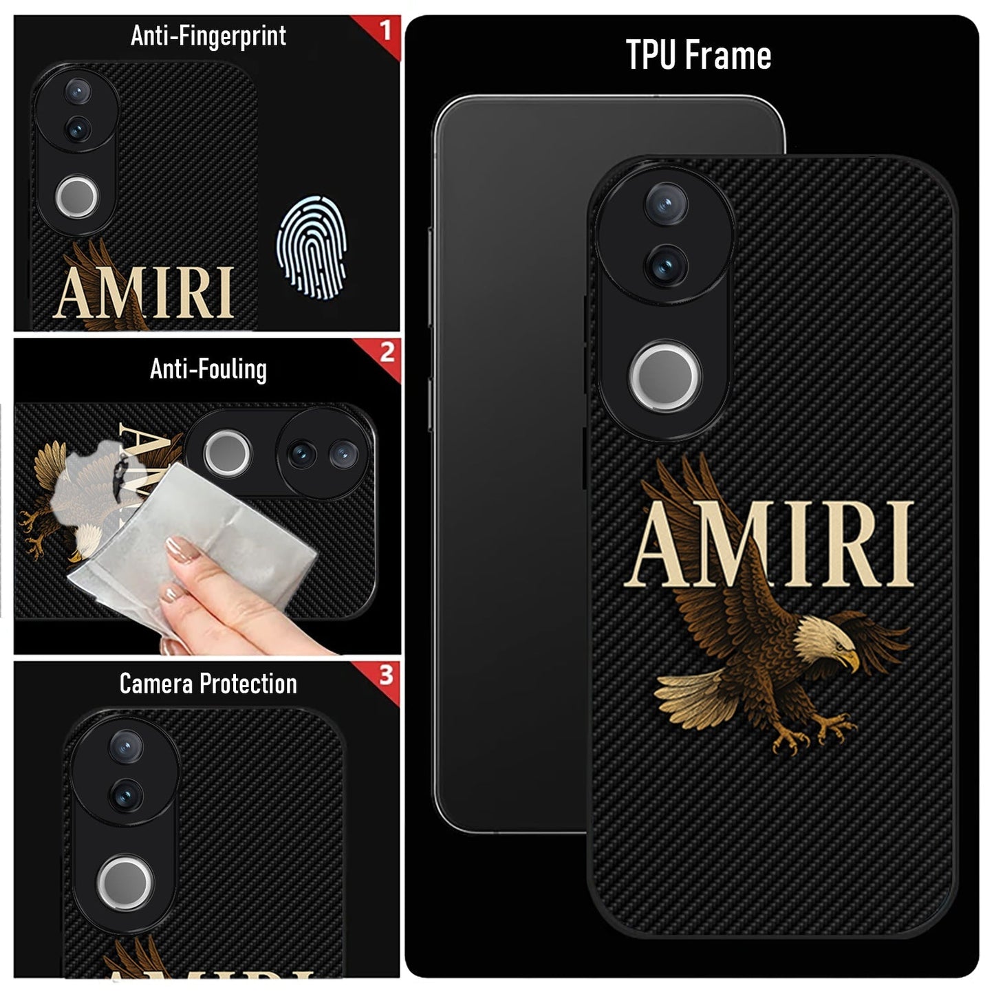 Vivo V50 5G Premium Acrylic Shockproof Glass Back Case (Amiri Case)