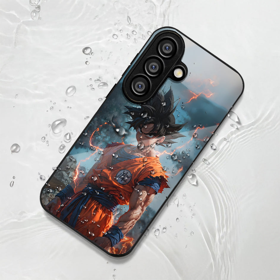 Samsung Galaxy A56 Premium Acrylic Shockproof Glass Back Case (Saiyan Power)