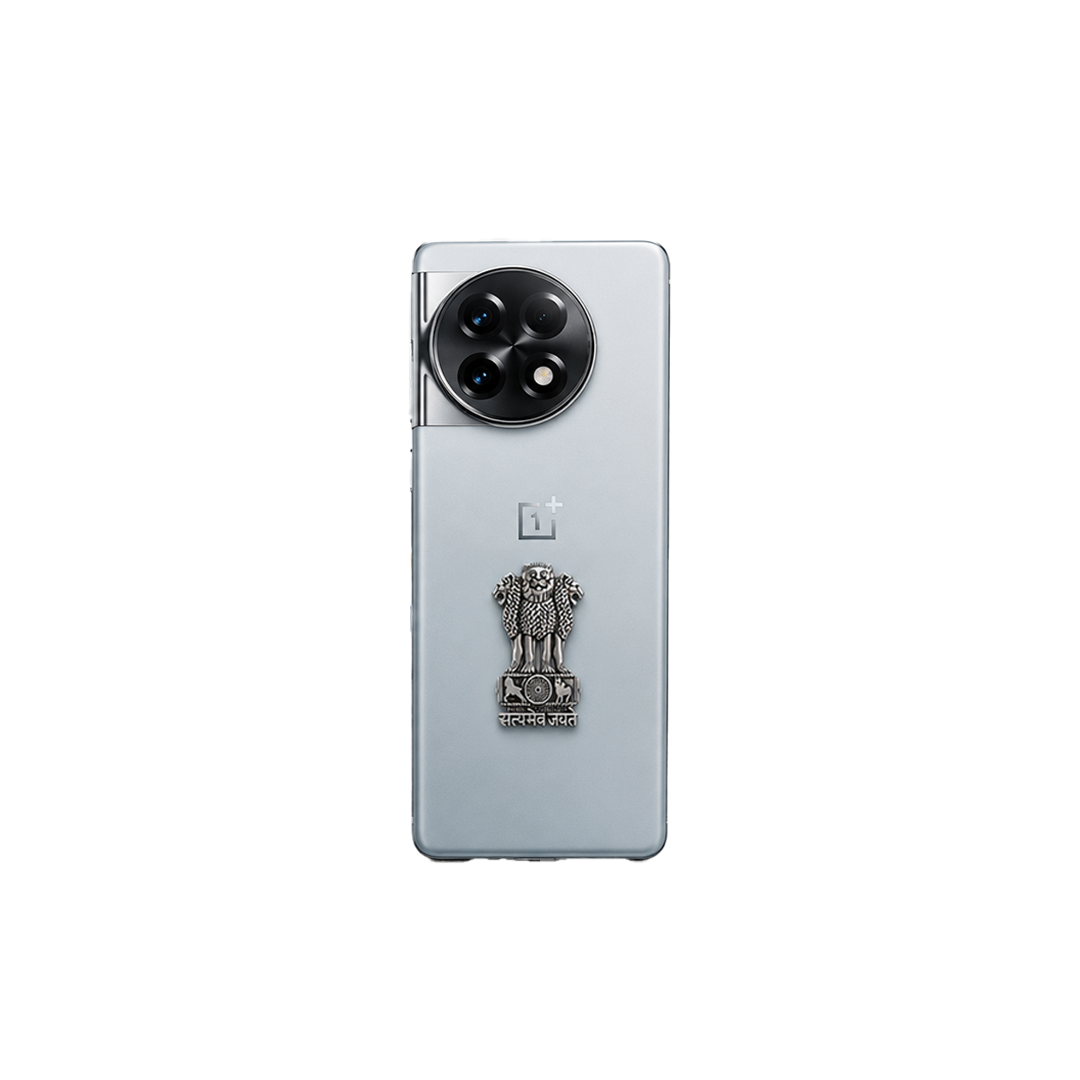 Oneplus 11 5G Compatible Satyamev Jayate 3D Metal Emblem Sticker