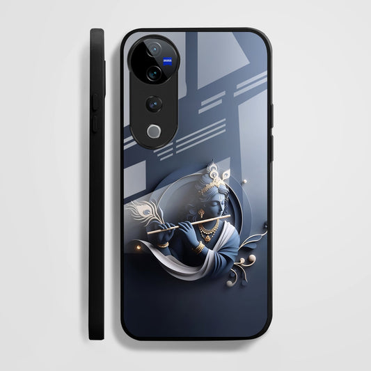 Vivo V40 Pro 5G Premium Acrylic Shockproof Glass Back Case (Krishna)