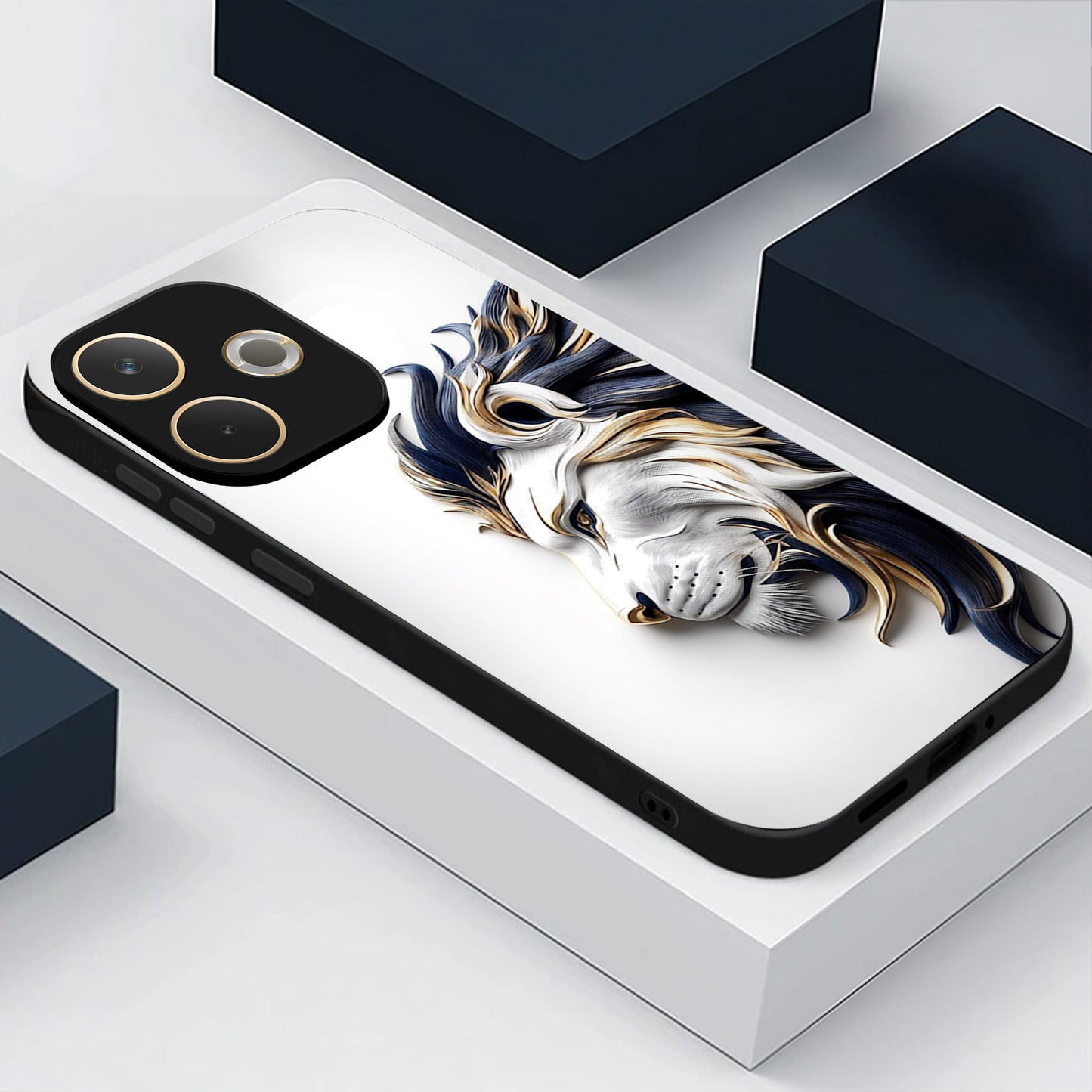 Oppo A5 Pro 5G Premium Acrylic Shockproof Glass Back Case (King’s Flow)