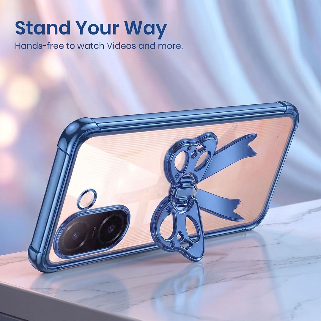Vivo V60e 5G Stylish Bow Knot Transparent Shockproof Airbag Phone Case