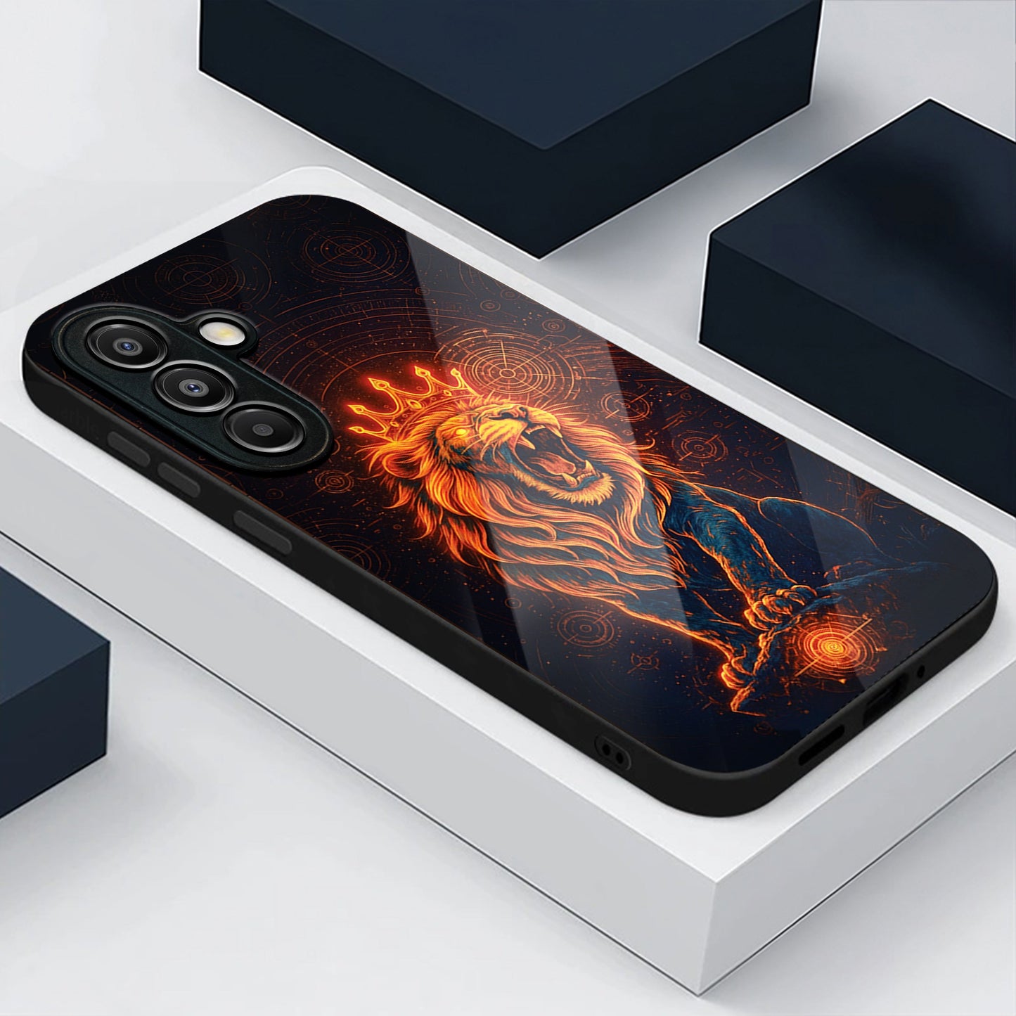 Samsung Galaxy A56 5G Premium Acrylic Shockproof Glass Back Case (King of Cosmos)