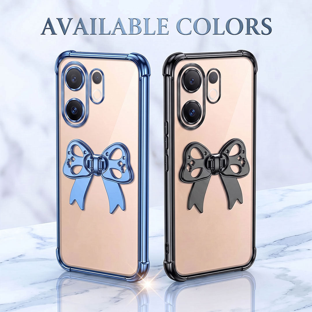 Vivo V60 5G Stylish Bow Knot Transparent Shockproof Airbag Phone Case