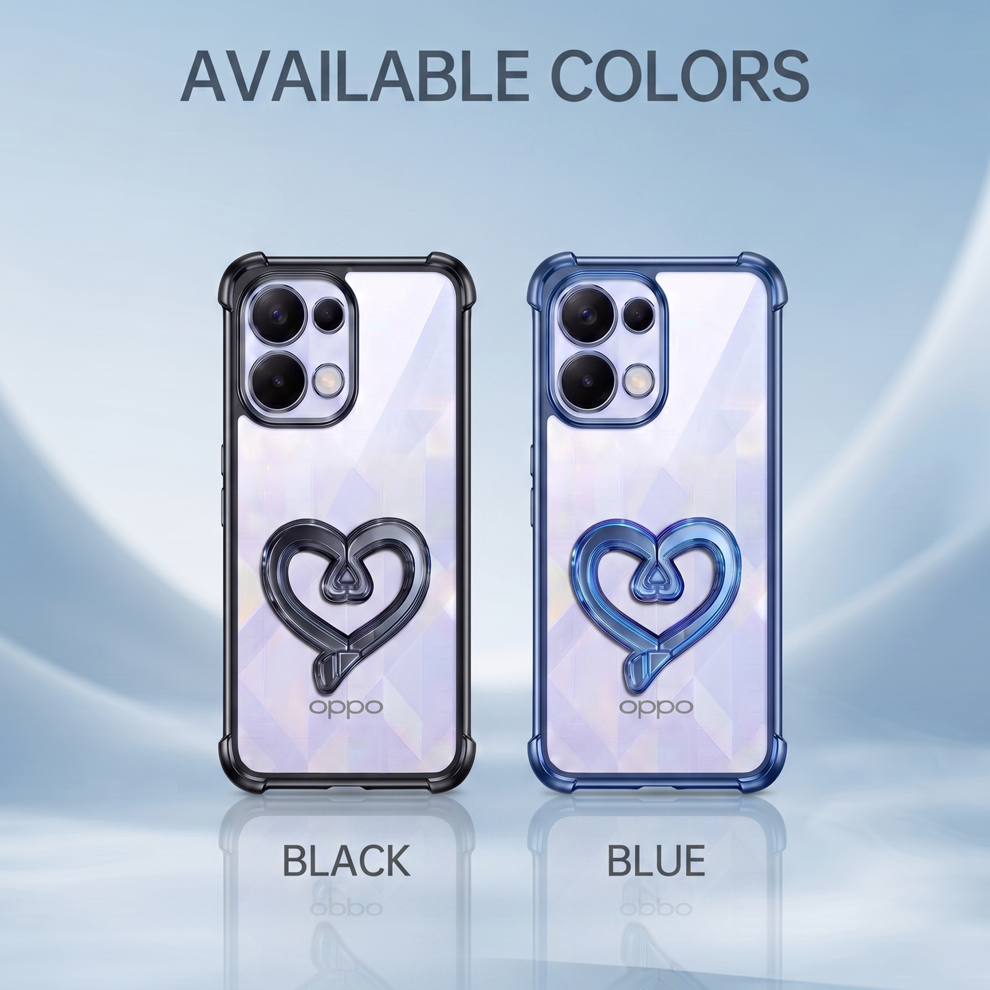 Oppo K13 5G Premium Heart Transparent Shockproof Airbag Phone Case