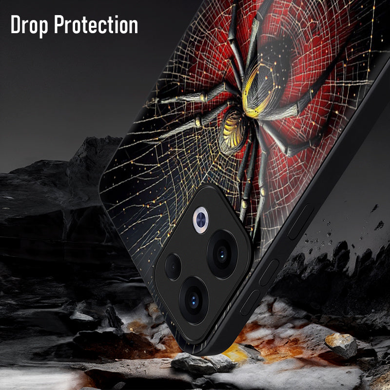 Oppo Reno 13 5G Premium Acrylic Shockproof Glass Back Case (Spider Core)
