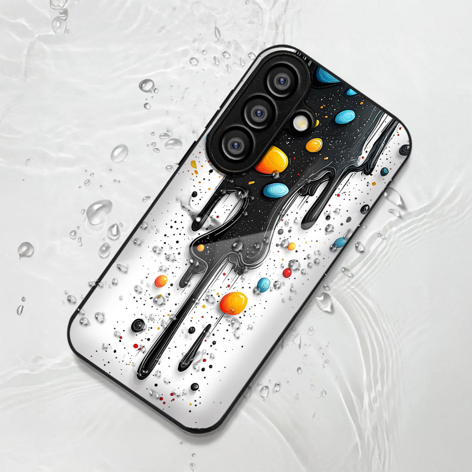 Samsung Galaxy A56 5G Premium Acrylic Shockproof Glass Back Case (Liquid Colour)