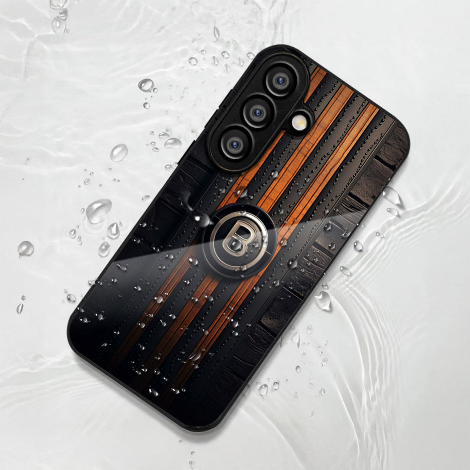 Samsung Galaxy A36 Premium Acrylic Shockproof Glass Back Case (BlackEdition)