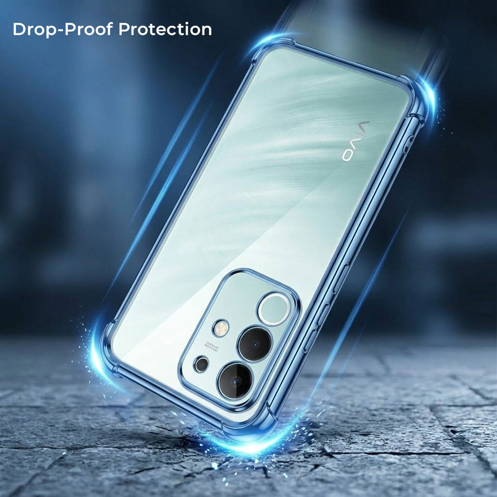 Vivo Y31 Pro 5G Anti-Yellow Electroplating Transparent Airbags Case