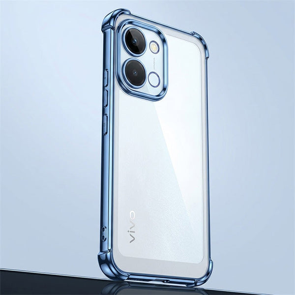 Vivo T5X 5G Anti-Yellow Electroplating Transparent Airbags Case
