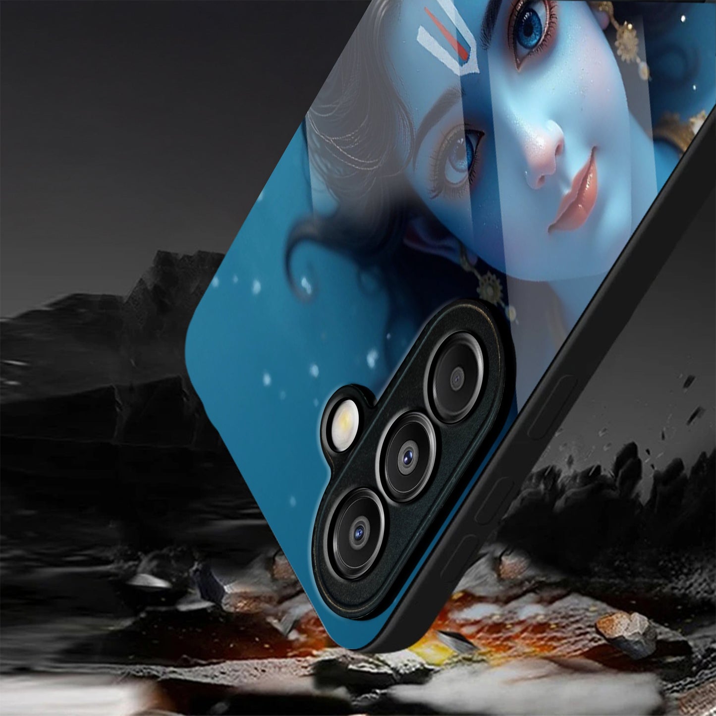 Samsung Galaxy A56 Premium Acrylic Shockproof Glass Back Case (Divine Aura)