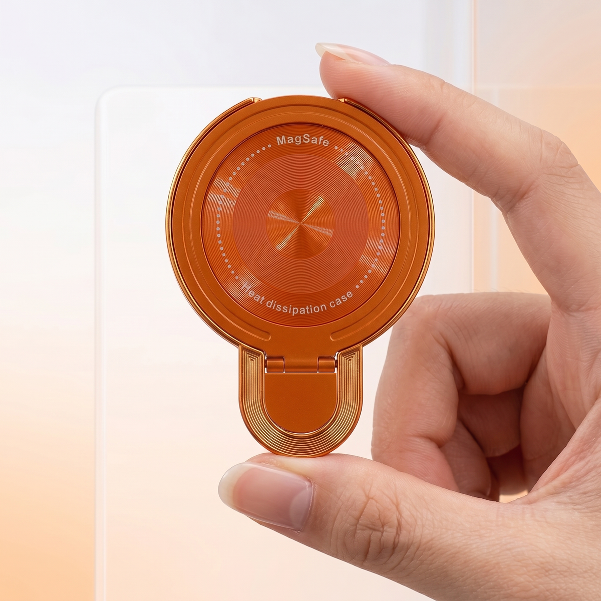 Vivo V40 Pro 5G Invincible Bracket Ring Stand Airbag Cosmic Orange Case