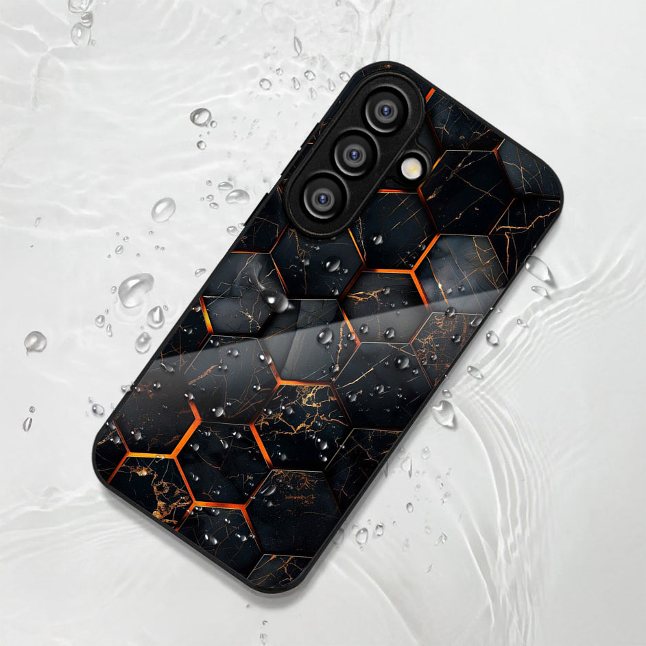 Samsung Galaxy A36 Premium Acrylic Shockproof Glass Back Case (FireGrid)