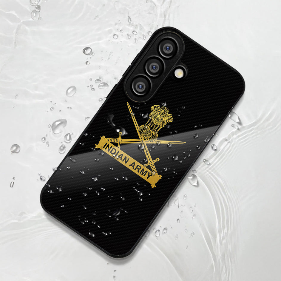 Samsung Galaxy A56 5G Premium Acrylic Shockproof Glass Back Case (Indian Army)