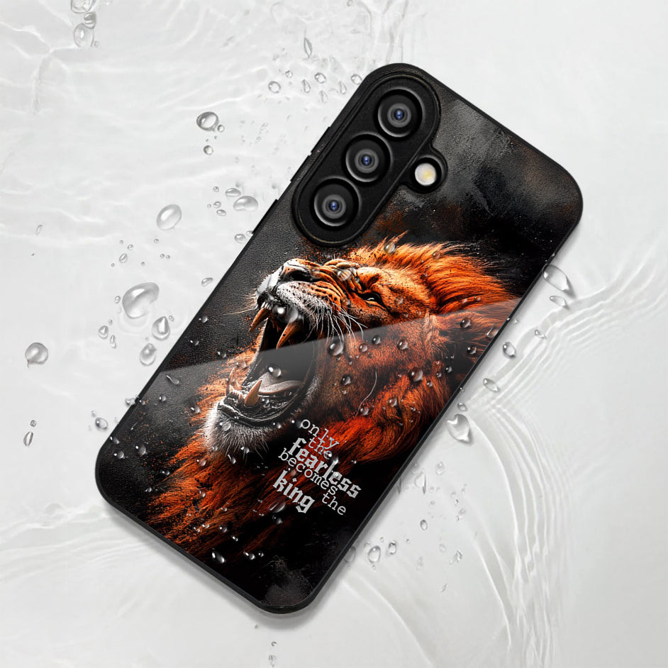 Samsung Galaxy A56 5G Premium Acrylic Shockproof Glass Back Case (Fearless King)