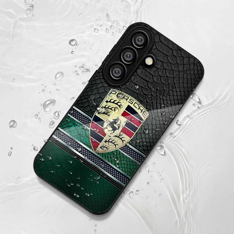 Samsung Galaxy A56 Premium Acrylic Shockproof Glass Back Case (Porsche Prestige)