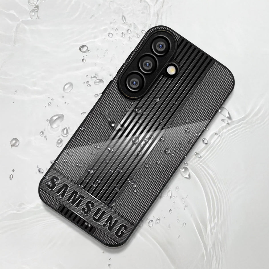 Samsung Galaxy A56 Premium Acrylic Shockproof Glass Back Case (BlackAura)