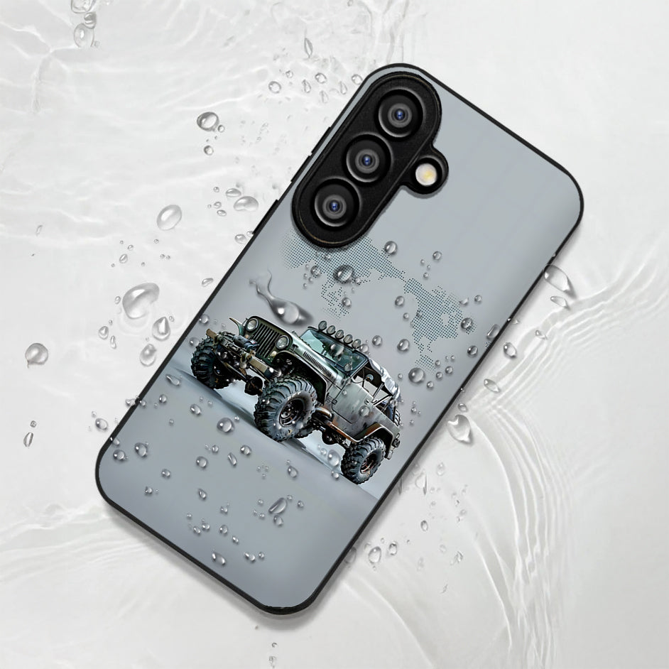 Samsung Galaxy A56 5G Premium Acrylic Shockproof Glass Back Case (OFF Road Jeep)